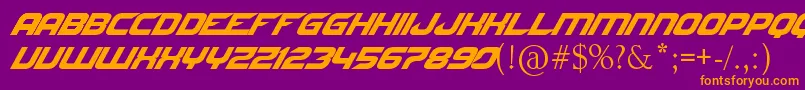 NfsFont Font – Orange Fonts on Purple Background