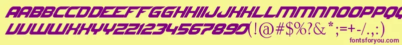 NfsFont Font – Purple Fonts on Yellow Background