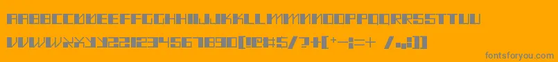 MadMeka Font – Gray Fonts on Orange Background