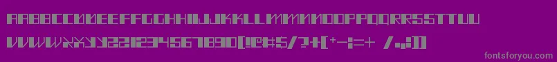 フォントMadMeka – 紫の背景に灰色の文字