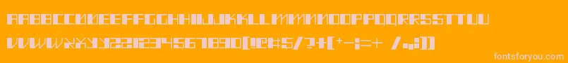MadMeka Font – Pink Fonts on Orange Background