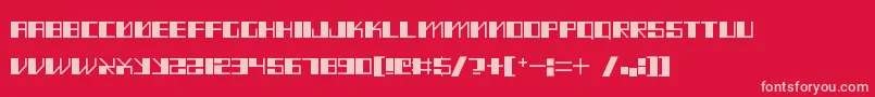 フォントMadMeka – 赤い背景にピンクのフォント