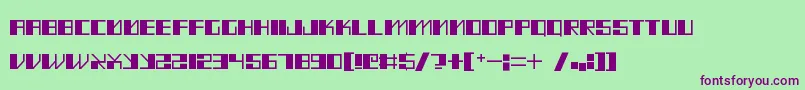 MadMeka Font – Purple Fonts on Green Background