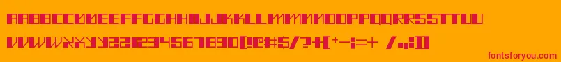 MadMeka Font – Red Fonts on Orange Background