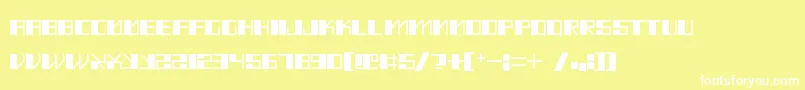 フォントMadMeka – 黄色い背景に白い文字