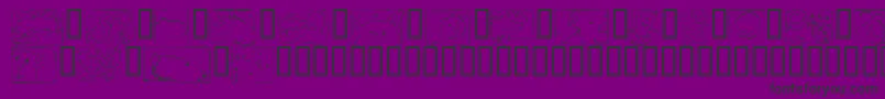 KrScrappinSquares Font – Black Fonts on Purple Background