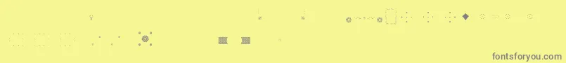 Pfornmtreasures3Layer6-Schriftart – Graue Schriften auf gelbem Hintergrund