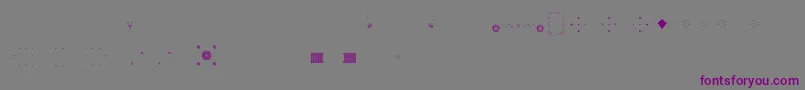 Pfornmtreasures3Layer6 Font – Purple Fonts on Gray Background
