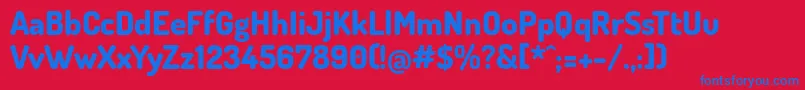 DosisExtrabold Font – Blue Fonts on Red Background