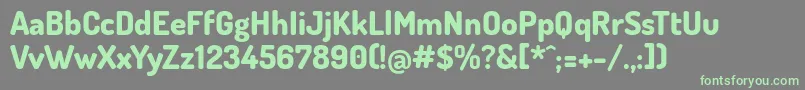 DosisExtrabold-fontti – vihreät fontit harmaalla taustalla