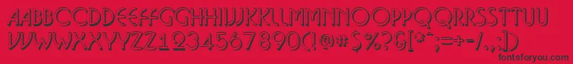 Czcionka Bosan14 – czarne czcionki na czerwonym tle
