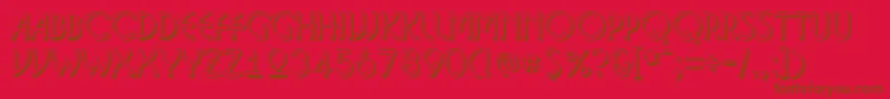 Fonte Bosan14 – fontes marrons em um fundo vermelho