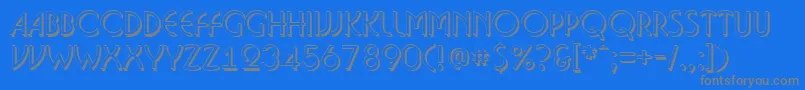 Bosan14 Font – Gray Fonts on Blue Background