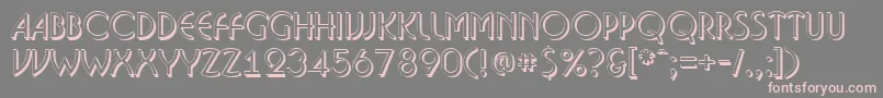 Bosan14-fontti – vaaleanpunaiset fontit harmaalla taustalla