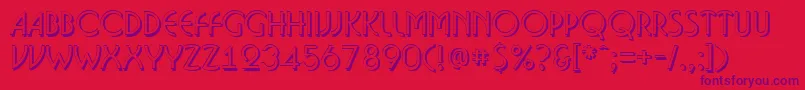 Bosan14 Font – Purple Fonts on Red Background