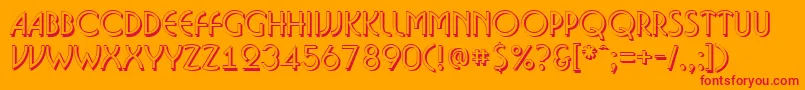 Bosan14 Font – Red Fonts on Orange Background