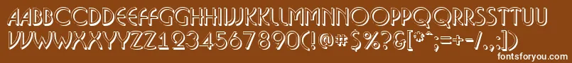 フォントBosan14 – 茶色の背景に白い文字