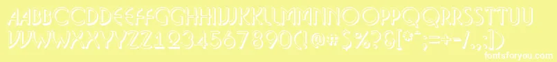 Шрифт Bosan14 – белые шрифты на жёлтом фоне