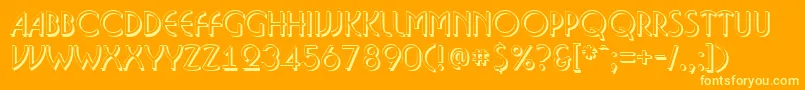 フォントBosan14 – オレンジの背景に黄色の文字