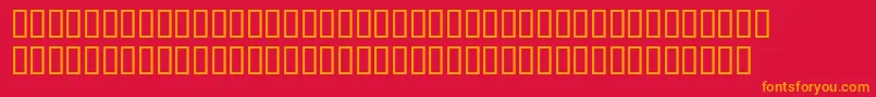 HeaveneticamonoBoldsh Font – Orange Fonts on Red Background