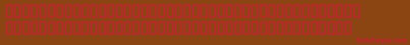 HeaveneticamonoBoldsh-fontti – punaiset fontit ruskealla taustalla