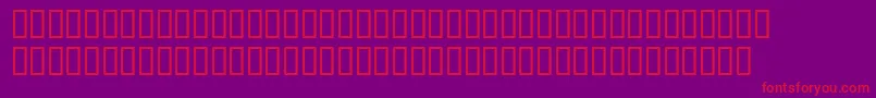 フォントHeaveneticamonoBoldsh – 紫の背景に赤い文字