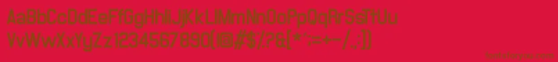 フォントMilestoneOne – 赤い背景に茶色の文字
