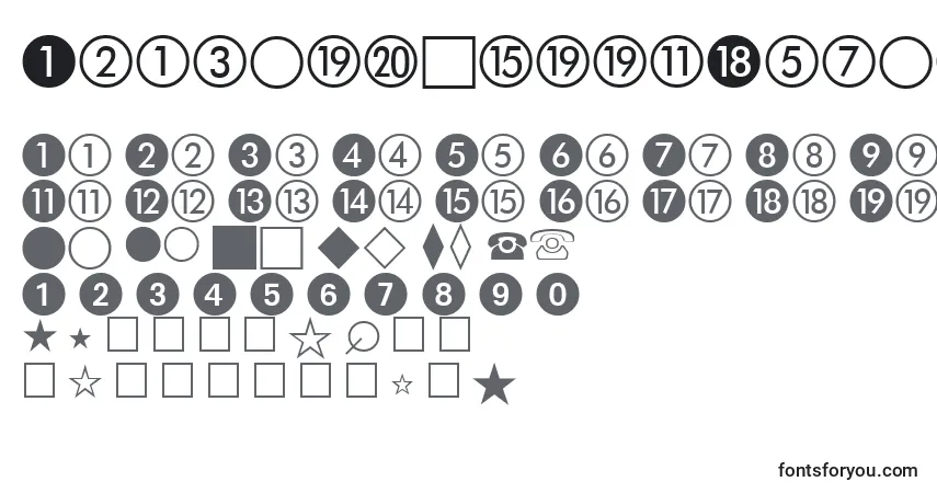 Schriftart AbacustwosskRegular – Alphabet, Zahlen, spezielle Symbole