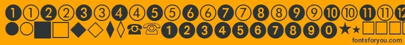 Police AbacustwosskRegular – polices noires sur fond orange