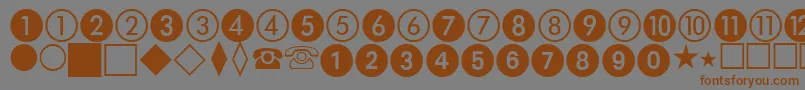 AbacustwosskRegular Font – Brown Fonts on Gray Background