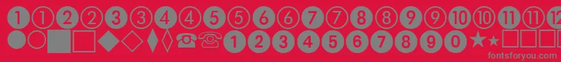 AbacustwosskRegular Font – Gray Fonts on Red Background