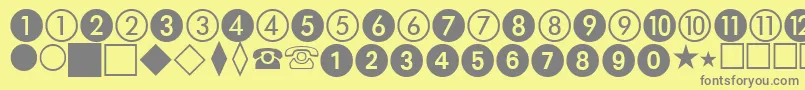 AbacustwosskRegular Font – Gray Fonts on Yellow Background
