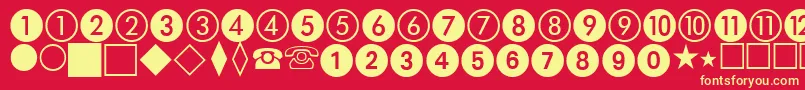 AbacustwosskRegular Font – Yellow Fonts on Red Background