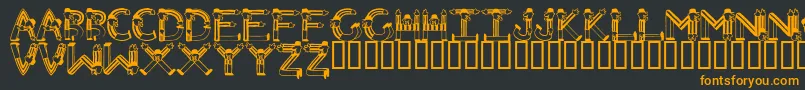 Arbitre Font – Orange Fonts on Black Background