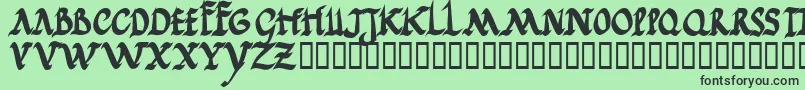 Jgjrrb Font – Black Fonts on Green Background