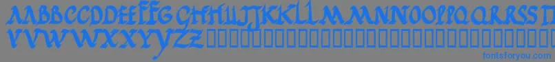 Jgjrrb Font – Blue Fonts on Gray Background