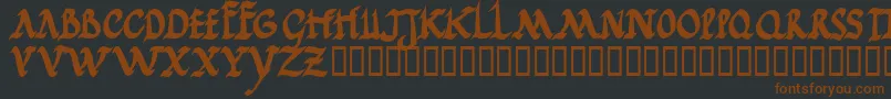 Jgjrrb Font – Brown Fonts on Black Background