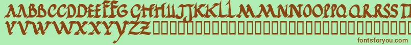 Jgjrrb Font – Brown Fonts on Green Background