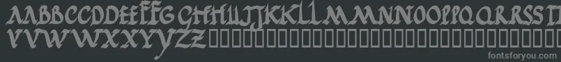 Jgjrrb Font – Gray Fonts on Black Background