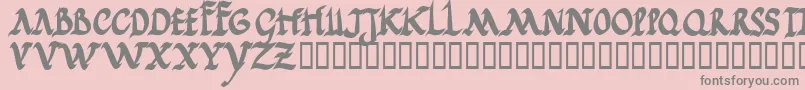 Jgjrrb-Schriftart – Graue Schriften auf rosa Hintergrund