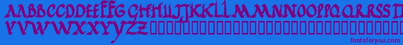 Jgjrrb Font – Purple Fonts on Blue Background
