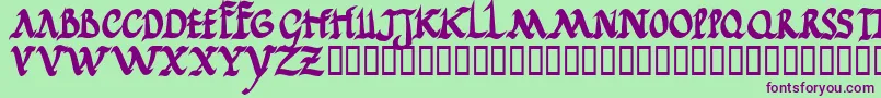 Jgjrrb Font – Purple Fonts on Green Background