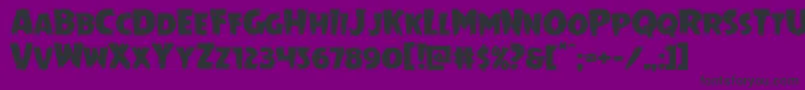 フォントMrsmonsterexpand – 紫の背景に黒い文字