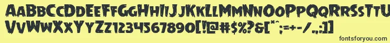 Mrsmonsterexpand Font – Black Fonts on Yellow Background