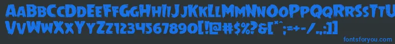 Mrsmonsterexpand Font – Blue Fonts on Black Background