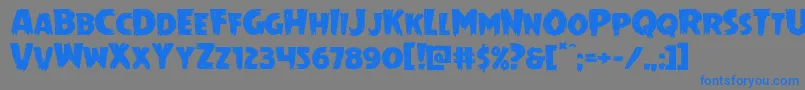 Mrsmonsterexpand-Schriftart – Blaue Schriften auf grauem Hintergrund