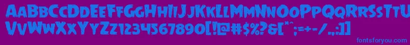 Шрифт Mrsmonsterexpand – синие шрифты на фиолетовом фоне