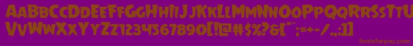 Mrsmonsterexpand-fontti – ruskeat fontit violetilla taustalla