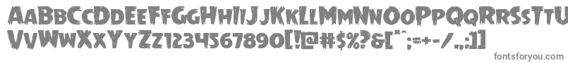Mrsmonsterexpand-fontti – harmaat kirjasimet valkoisella taustalla