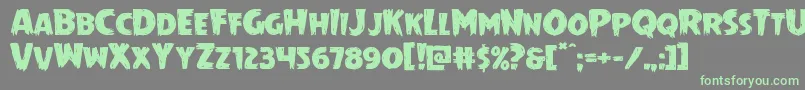 Mrsmonsterexpand Font – Green Fonts on Gray Background
